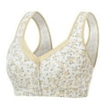 thumbnail image 1 of HNMKIU Plus Size Bra Women's Floral Front Button Vest Style Large Size Middle And Elderly Bra, 1 of 4