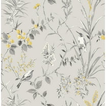 Fine Decor Mariko Grey Botanical Wallpaper