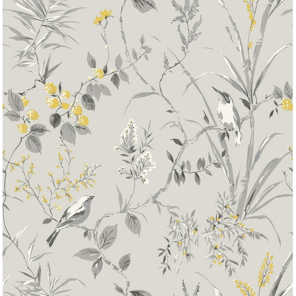 Fine Decor Mariko Grey Botanical Wallpaper