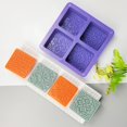 thumbnail image 3 of 4 Cavity Silicone Fondant Cake Decoration DIY Mooncake Square Flower, 3 of 9
