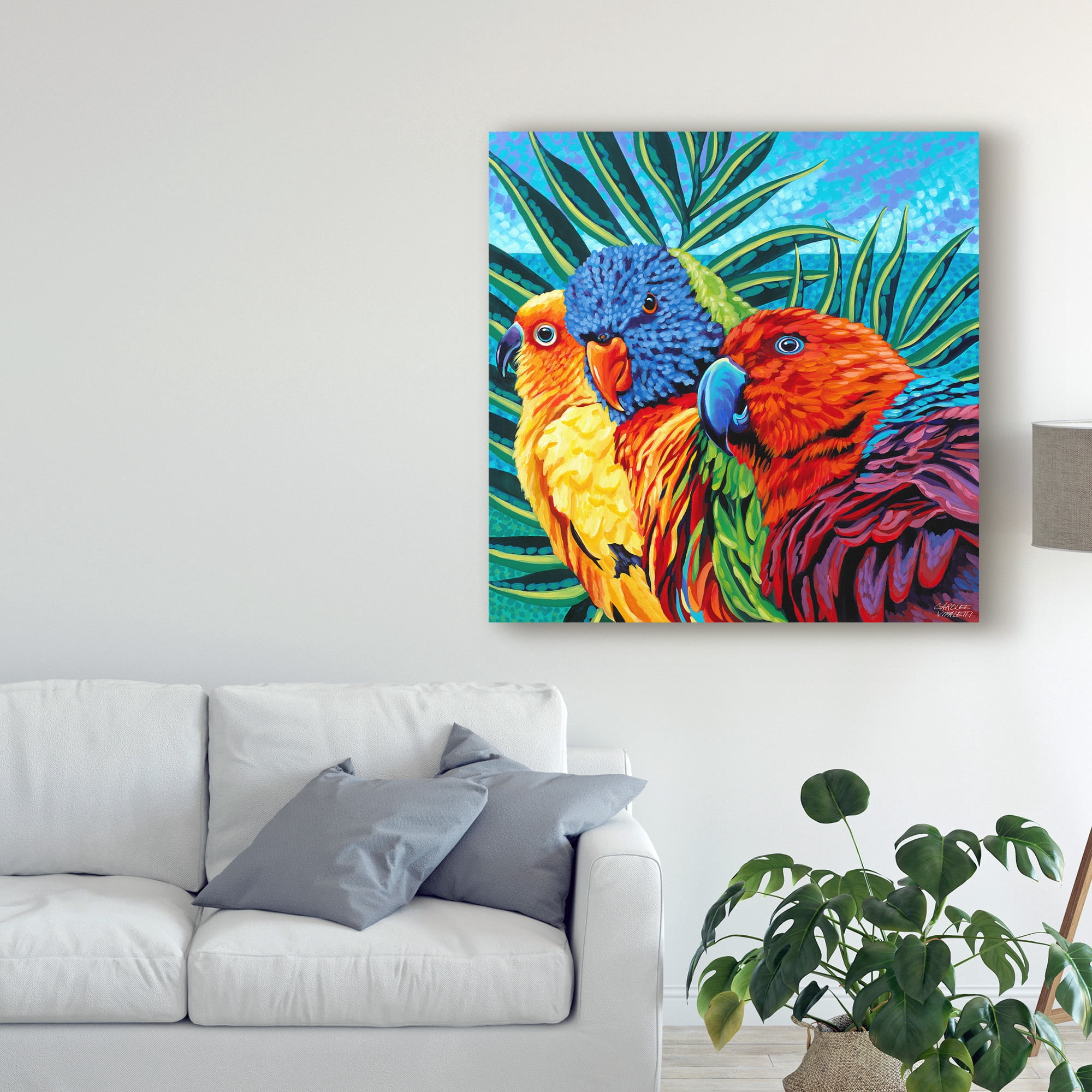 Trademark Fine Art 'Birds in Paradise I' Canvas Art by Carolee Vitaletti