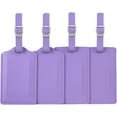 thumbnail image 1 of HAHDAXIA Luggage Tags, Leather Personalized Suitcase Tag Set-4 Pack (Leather-Purple), 1 of 6