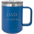 thumbnail image 1 of Dad: A Son's First Hero Stainless Steel Vacuum Insulated 15 Oz Travel Coffee Mug with Slider Lid, Blue, 1 of 1