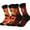 Orange+Deep Red, variant on Halloween small leg socks, ethnic style, warm, sweat absorbing, odor proof, breathable adult small leg socks, Halloween party gifts