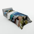 thumbnail image 2 of Ambesonne Landscape Bedding Set 3 Pcs, Snowy Mountain Ocean, Twin XL, Sky Blue and Brown, 2 of 2