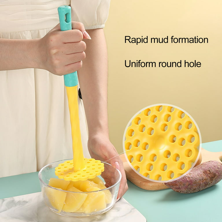 1pc/pack, Random Color】plastic Multi-functional Manual Potato Masher,  Silicone & Rubber Masher For Mashed Potatoes, Sweet Potatoes, Vegetables