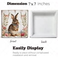 thumbnail image 4 of Rabbit Wooden Box Sign Funny Bunny Gifts Funny Easter Table Decor Room Decor for Teens Girls Unique Coffee Table Decor Wood Block Signs Housewarming Gifts 7x7 In, 4 of 6