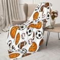 thumbnail image 4 of Sport Ball Basketball Soccer Football Baseball Throw Blanket Soft Bed Bedding Warm Cozy Plush Flannel Fleece Blankets Gifts for Boys Teens Men, Sofa Couch Bedroom Home Decor, 80"x60", 4 of 5
