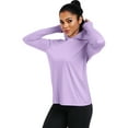thumbnail image 4 of NELEUS Womens UPF 50+ Workout Long Sleeve Shirt Sun Protection Breathable Hooded with Thumb Holes,Purple,US Size S, 4 of 6