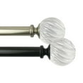 thumbnail image 7 of Better Homes & Gardens 1 in Adjustable Curtain Rod, 42-120 in, Clear Twisted Sphere Finials, Matte Black, 7 of 7