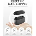 thumbnail image 4 of Hewelth Easyclip Smart Nail Clipper, Hand & Foot Compatible Hewelth Electric Nail Clipper, 3-in-1 Multi-Functional Smart Nail Clippers for Seniors Led Light Scraps Storage(Black), 4 of 7