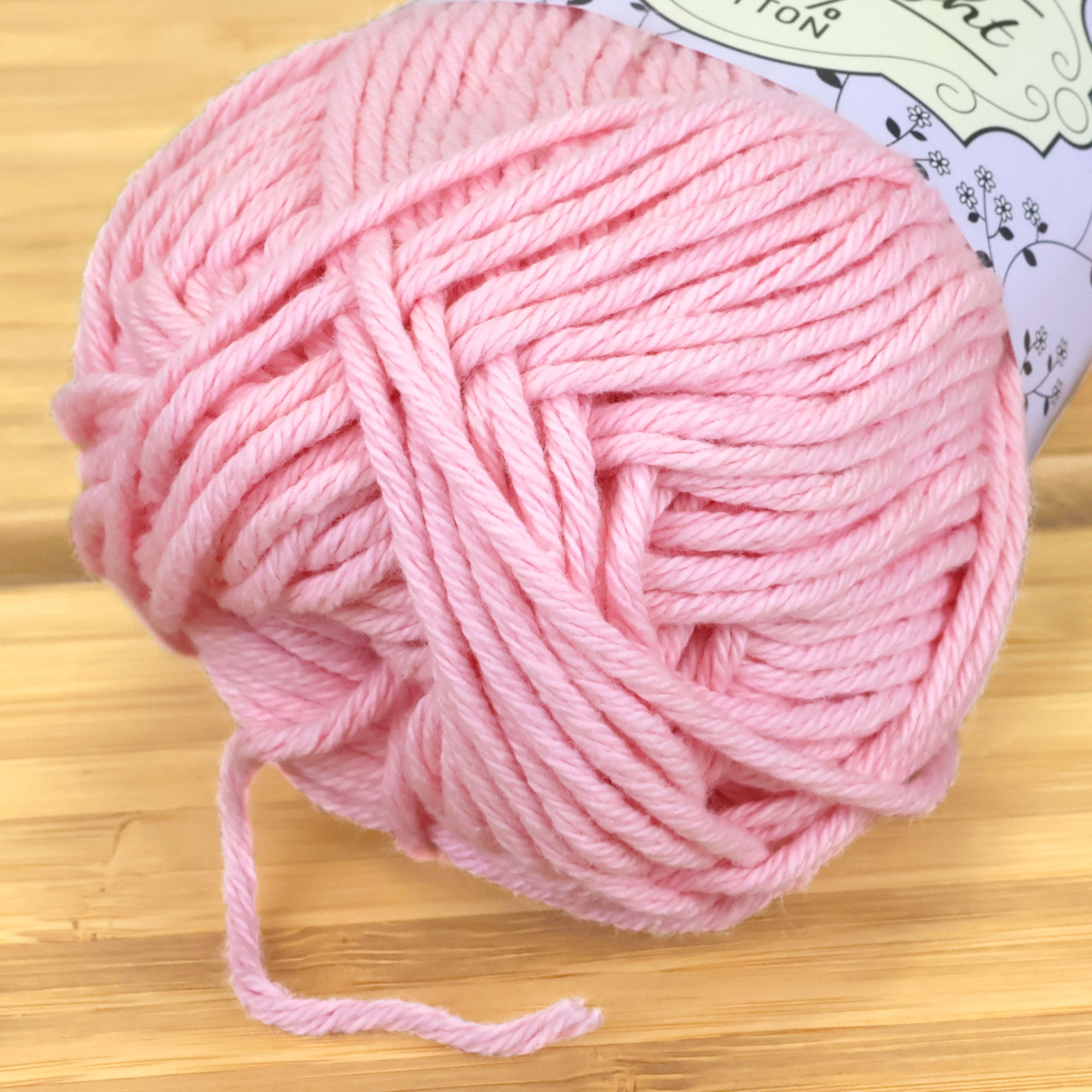 JubileeYarn Dainty Light Yarn - 100g/Skein Worsted Weight Cotton - 305 Primrose Pink - 4 Skeins
