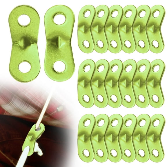 Uxcell Rope Tensioner Aluminum Alloy [20PCS] - Guyline Cord Adjusters - [Green] Tent Rope Adjuster