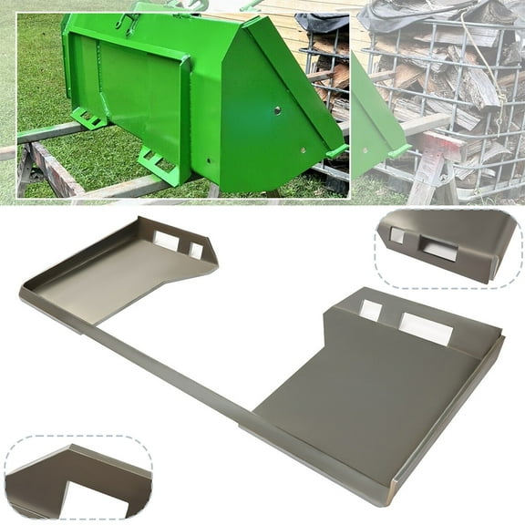 Kojem 3/8" Tach Attachment Adapter Plate for Bobcat Kubota Tractors Steel Skid Steer Quick Thick Quick Tach Cut Out Mount Plate