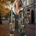 thumbnail image 5 of Garronmavis Camo Forest Deer Hoodies for Women Oversized Sweatshirts Lightweight Oversized Women's Zip Up Hoodies Sweatshirts Warm Trendy Fall Fashion Outfits Casual Sweaters, 5 of 7
