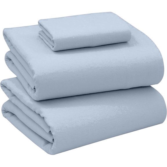 Ruvanti Flannel Sheets Twin XL Size - 100% Cotton Brushed Flannel Bed Sheet Sets - Deep Pockets 16 inches (Fits up to 18") - All Seasons Breathable & Super Soft - Warm & Cozy - 3 Pcs - Niagra Mist