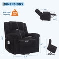 thumbnail image 2 of Large Power Lift Recliner Chair with Heat for Adults & Elderly People, Remote Control, Living Room, Bedroom, 2 of 8