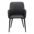 thumbnail image 2 of Moe's Home Collection Cantata Dining Chair Mayon Black Vegan Leather-Set Of Two, 2 of 7