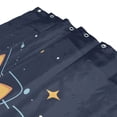thumbnail image 3 of Yayeee Shower Curtain with Hooks 72"x72" Waterproof Fabric Bathroom Hanging Decor, Orange Cat Planet, 3 of 5