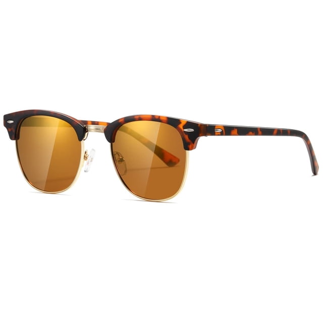 AEVOGUE Gafas de sol polarizadas para mujeres y hombres Gafas de sol retro con montura semi sin montura AE0369