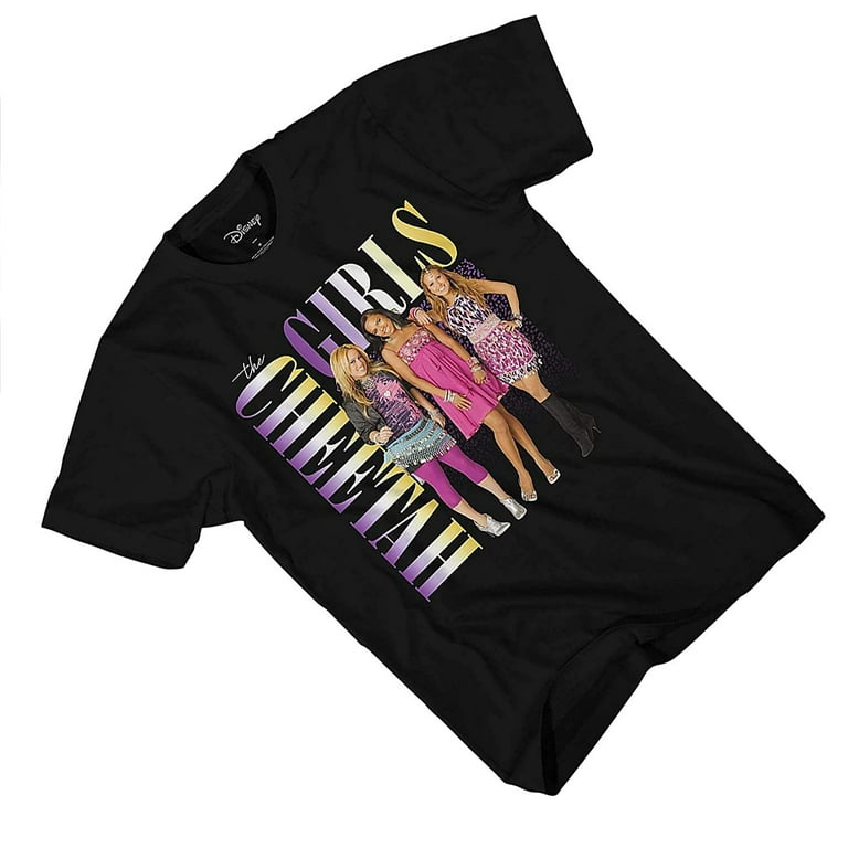 Shirt T-Shirt - X-Large Dye Graphic Cheetah Girls, Girls Mens Black, Dye Aqua Cheetah Dorinda, Tie