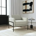 thumbnail image 2 of HomePop Modern Exposed Metal Frame Arm Accent Chair, Sustainable Gray, 2 of 13