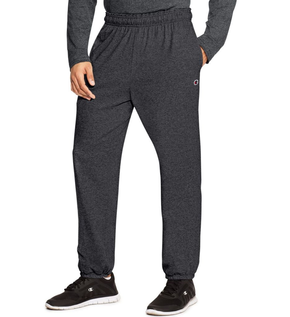 champion men's closed bottom light weight jersey sweatpant