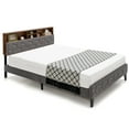 thumbnail image 1 of Costway Queen Bed Frame Upholstered Platform Mattress Foundation with Storage Headboard, 1 of 9