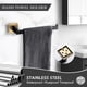 thumbnail image 3 of Turs Juego De Accesorios De Baño De 4 Piezas Juego De Soporte Para Barra De Toalla De Oro Cepillado Y Negro Juego De Accesorios De Baño De Acero Inoxidable Montado En La Pared, 3 of 4