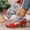 Red, variant on BRGZLK Summer Sandals for Women Color Block Retro Round Toe Sloping Heels Peep-Toe Versatile Cut-Out Breathable Comfort Beach Mid Heel Sandals Red 7.5