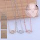thumbnail image 1 of XWSHYW Collares Colgantes Collar de Tarjeta de Cadena de Clavícula de Cristal, Joyería Personalizada, Regalo, Collar de Vacaciones, 1 of 2