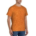 thumbnail image 2 of Vsdgher Orange Glitter Print Men's Dry Fit Mesh Athletic Shirts Moisture Wicking Tennis T-Shirt Tops, 2 of 9