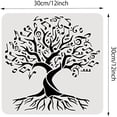 thumbnail image 2 of 1pc Tree of Life Pattern Stencil Music Symbol Leaves Tree Templates Drawing Painting Stencils for Painting on Scrapbook Card Wood Floor Wall Fabric, 2 of 8