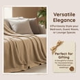 thumbnail image 6 of Loomsnest Ultra Soft Khaki King Waffle Blanket, 100% Cotton Blanket for Bed, Sofa & Couch, Waffle Weave All Season Throw for Hot Sleeper, Lightweight & Breathable, 108" x 90", 6 of 9