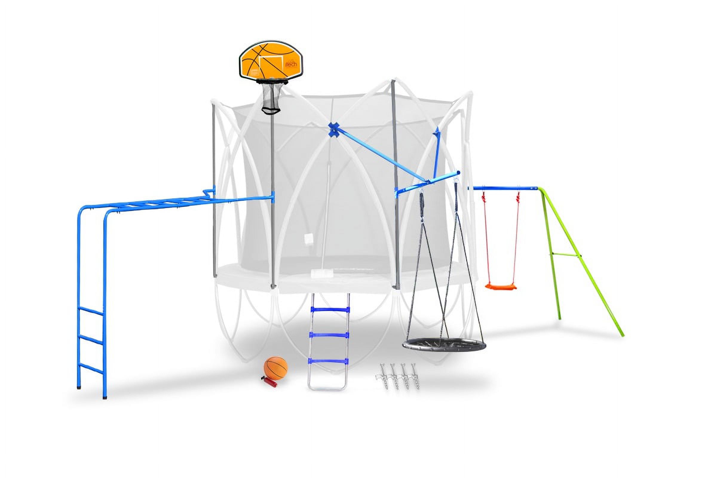 Spark Trampoline Ladder, Blue, Compatible with Spark Trampoline
