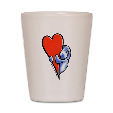

CafePress - Love Manatees - White Shot Glass Unique and Funny Shot Glass