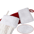thumbnail image 4 of 2 medias navideñas de punto, medias navideñas de punto con pompón para decoraciones navideñas, 4 of 5