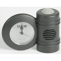 Sana Enterprises Quartz Digital Alarm Clock with Large Voice Announcement Tab Gray