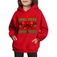 thumbnail image 4 of Sudadera con capucha para niñas y niños, sudadera de manga larga con cuello redondo y estampado de moda, jersey con bolsillo, sudadera de poliéster para niñas, 4 of 8