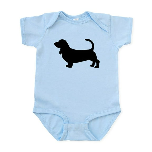 CafePress - Basset Hound Silhouette Baby Light Bodysuit - Baby Light Bodysuit, Size Newborn - 24 Months