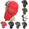 thumbnail image 4 of Sunisery Unisex Men Women Russian Hat Trapper Bomber Warm Ear Flaps Winter Ski Hat Cap Headwear, 4 of 5