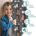 thumbnail image 3 of Blackout Kids Curtains,Dark Gray Princess Unicorn Cloud Pattern Childrens Insulated Curtains Set Of 2,Bedroom Essentials,Toddler Room Decor 42"x84", 3 of 5