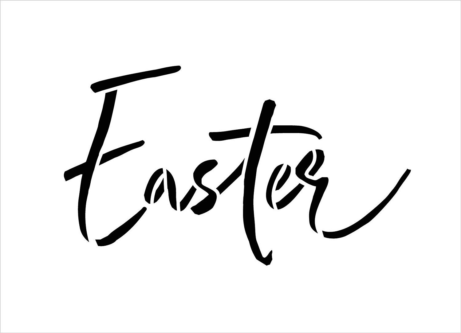Easter Script Stencil by StudioR12  DIY Christian Spring Home Decor  Rustic Handwritten Word Art  Craft & Paint Farmhouse Wood Signs  Reusable Mylar Template  Select Size 13.5 x 9.75 inch - image 3 of 4