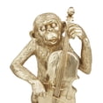 thumbnail image 5 of 12", 12", 11"H Gold Polystone Monkey Sculpture, by DecMode (3 Count), 5 of 11