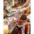 thumbnail image 3 of Christmas Placemats Set of 6, Gingerbread Candy Cane Placemat for Dining Table Decorations, Cotton Linen Xmas Ball Red Stripe Place Mats, Xmas Table Mats for Kitchen Dinner Holiday Party Decor Gift, 3 of 6