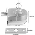 thumbnail image 2 of Pestillo de puerta de vidrio - Pestillo de cerradura de puerta de vidrio de acero inoxidable para accesorios de baño, 2 of 4