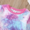 thumbnail image 5 of Girls Outfits Pajamas Tie-dye Shirts and Pants Set, 5 of 8