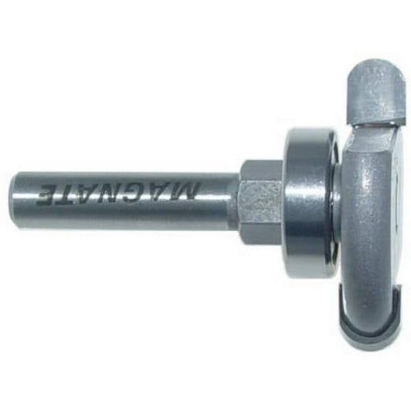 Magnate 6023 Flute Cutter with Top Mounted Bearing — 1/8" Radius; 1/4" Cutting Length; 1/4" Shank Diameter; 1-1/4" Overall Diameter; 1-1/4" Shank Length