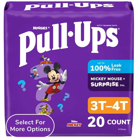 Pull-Ups Boys' Potty Training Pants, 3T-4T (32-40 lbs), 20 Count (Select for More)