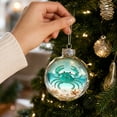 thumbnail image 5 of Ocean Animal Christmas Ornaments, 3.2In Blue Hanging Bauble with Sea Glass Decor, Coastal Beach Themed Decoration with Seashells Starfishes for Christmas Tree Party Gifts, 5 of 6